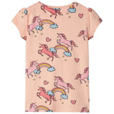 VidaXL Pyjama enfant à manches courtes 128 orange clair