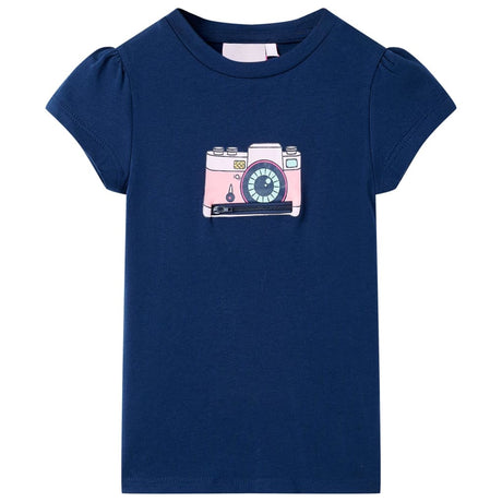 VidaXL Chemise enfant 116 bleu marine