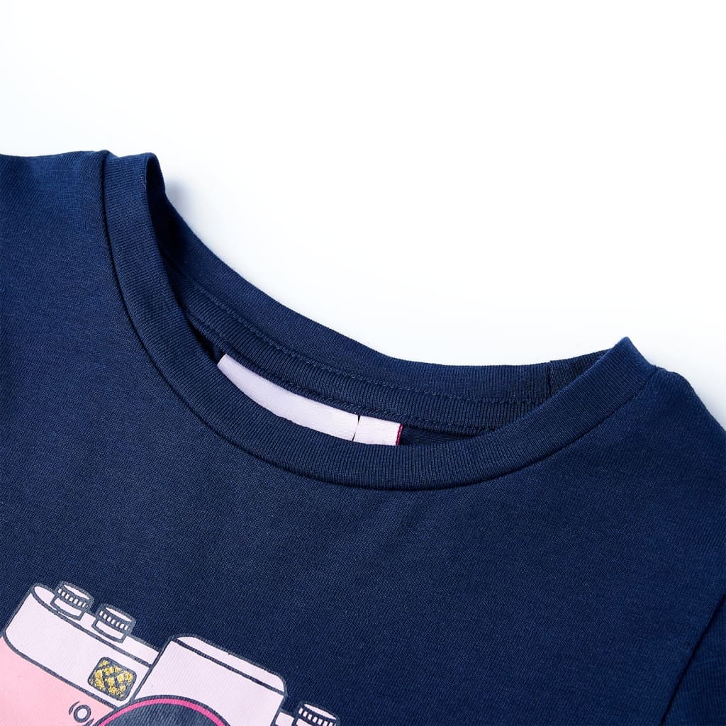 VidaXL Chemise enfant 116 bleu marine