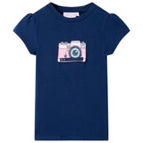 VidaXL Chemise enfant 128 bleu marine