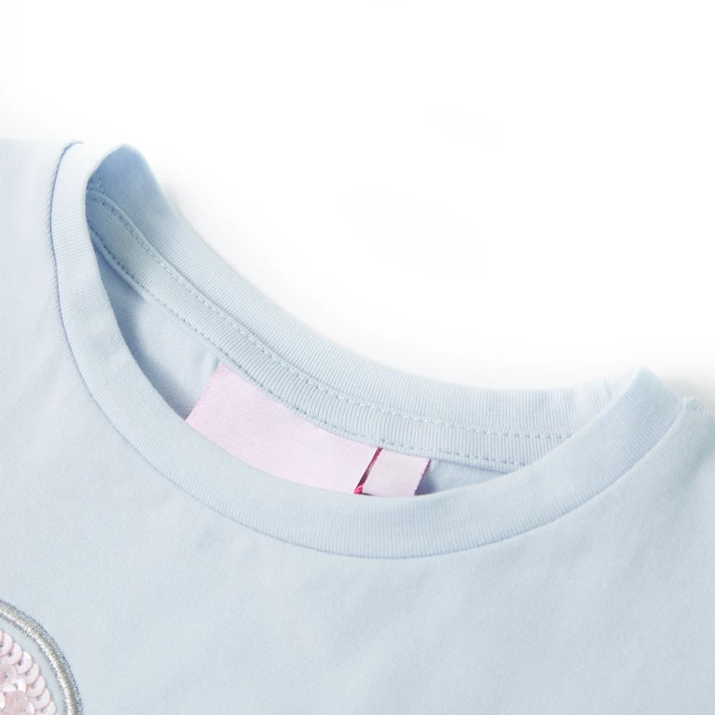 VidaXL Chemise enfant 140 bleu clair