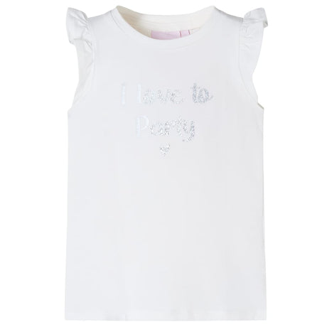 VidaXL Chemise enfant à manches à volants 104 blanc