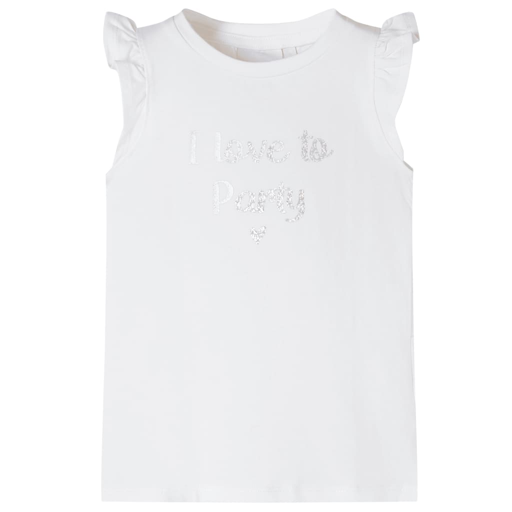 VidaXL Chemise enfant à manches à volants 116 blanc