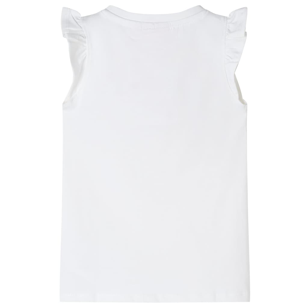 VidaXL Chemise enfant à manches à volants 116 blanc