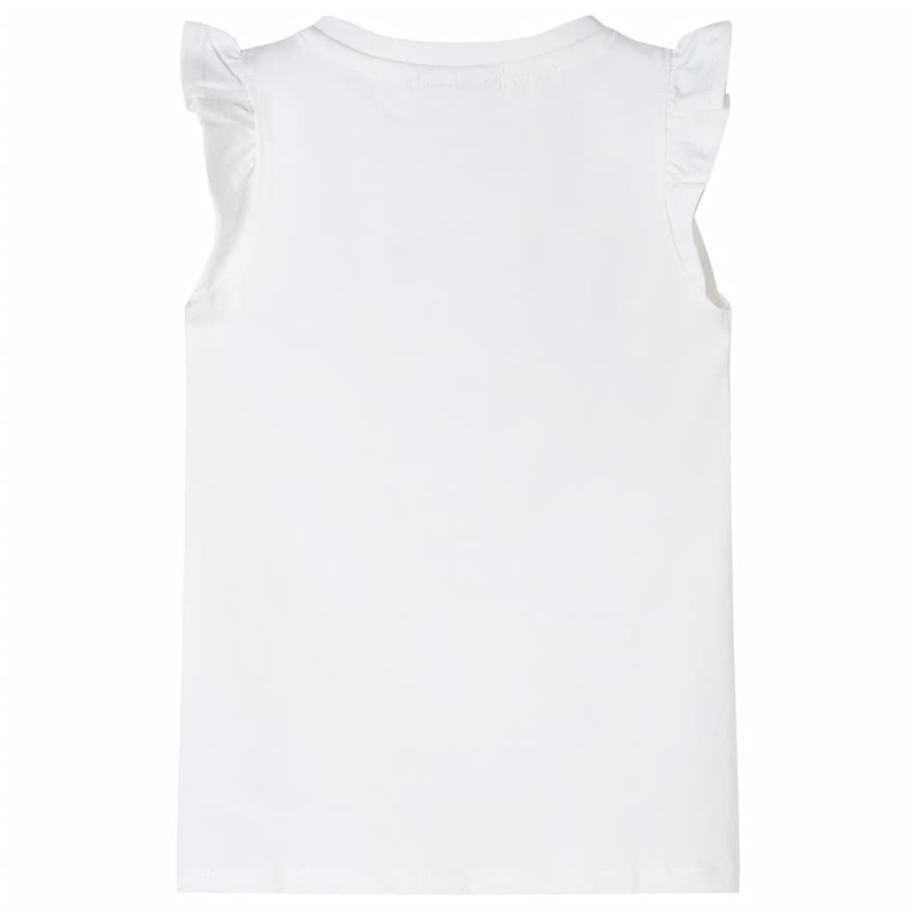 VidaXL Chemise enfant à manches à volants 140 blanc
