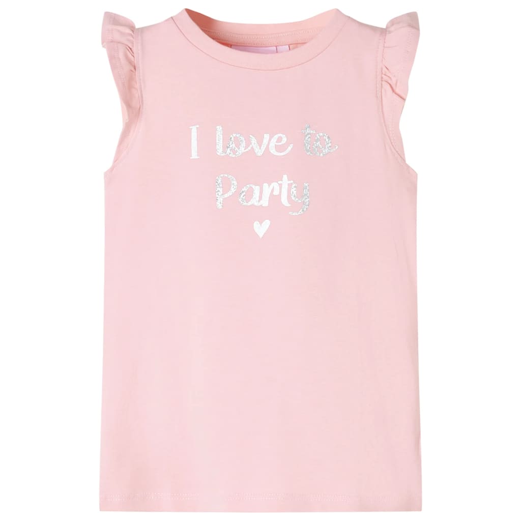 VidaXL Chemise enfant avec volants sur les manches 104 rose clair