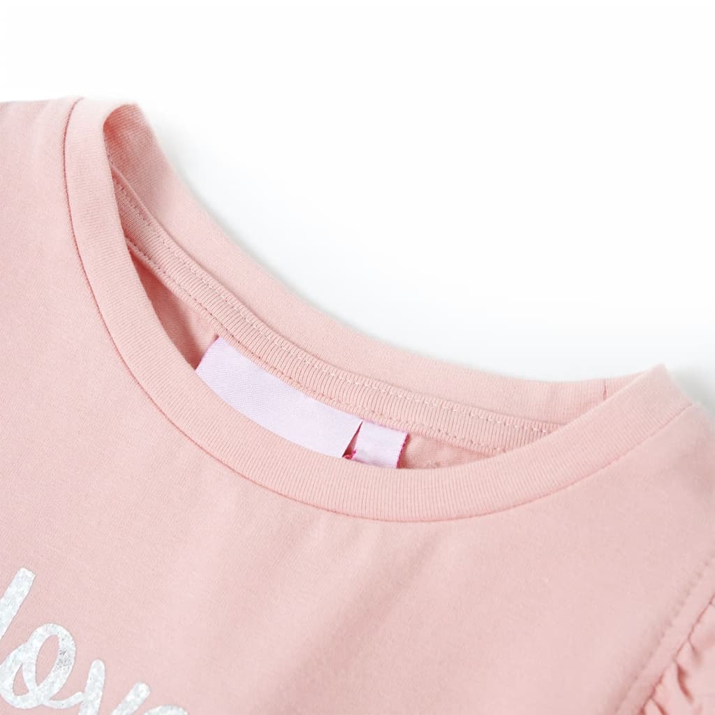 VidaXL Chemise enfant avec volants sur les manches 104 rose clair