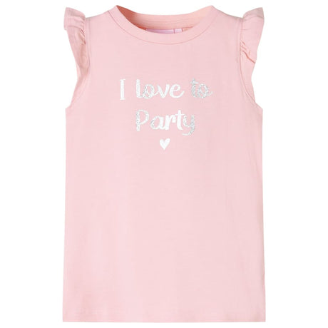 VidaXL Chemise enfant avec volants sur les manches 116 rose clair