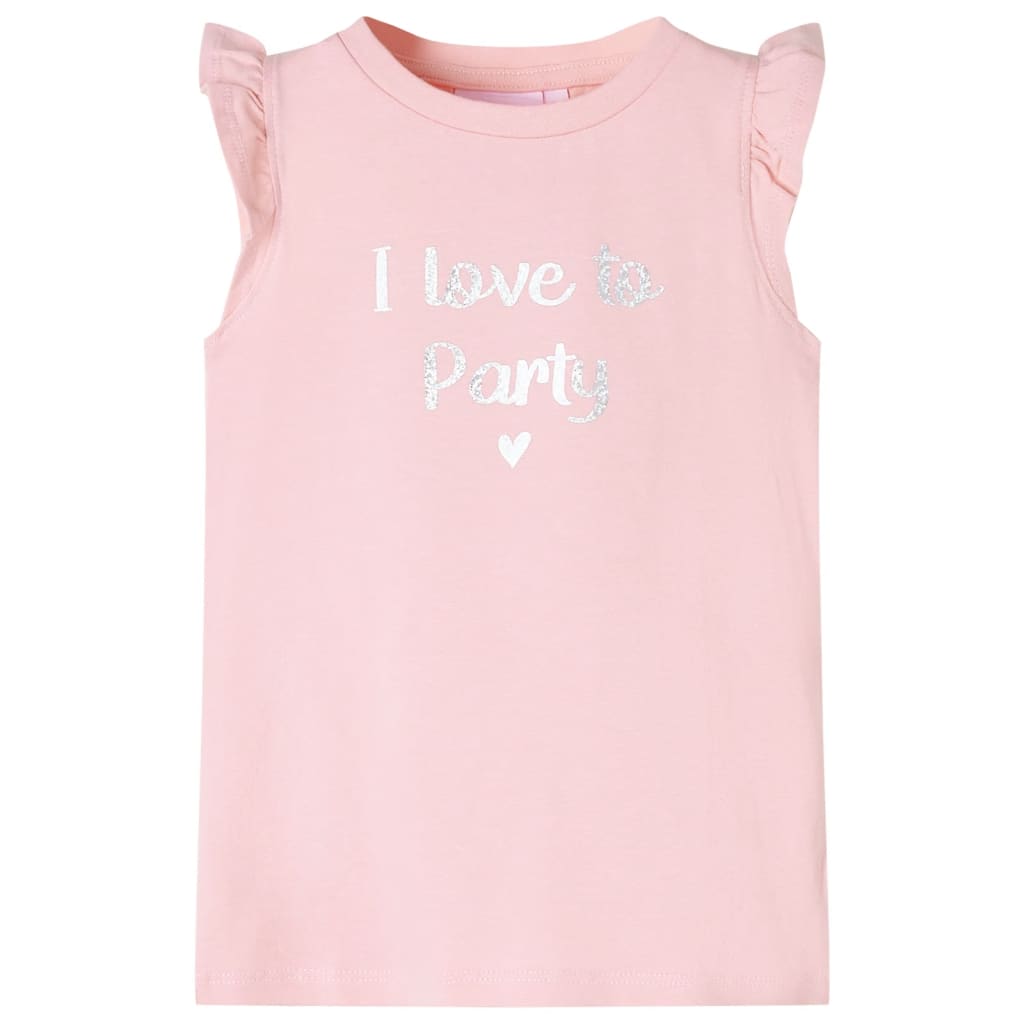 VidaXL Chemise enfant avec volants sur les manches 128 rose clair