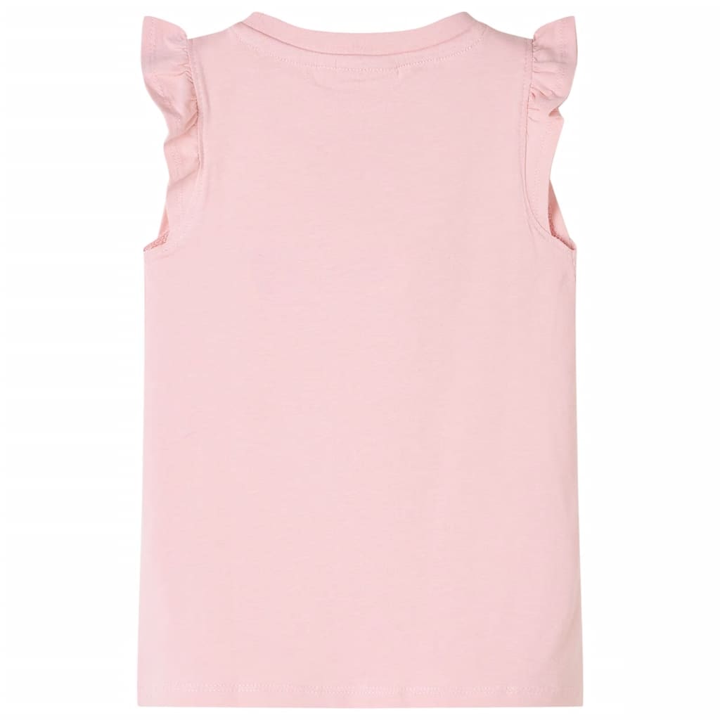 VidaXL Chemise enfant avec volants sur les manches 140 rose clair