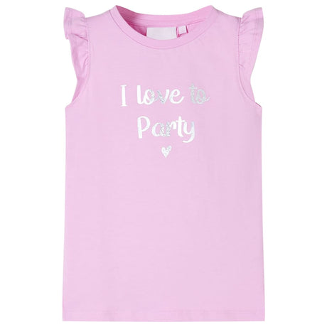 VidaXL Chemise enfant avec volants sur les manches 104 lilas