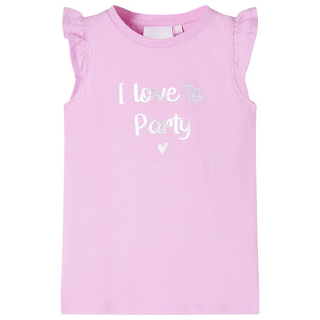 VidaXL Chemise enfant avec volants sur les manches 116 lilas