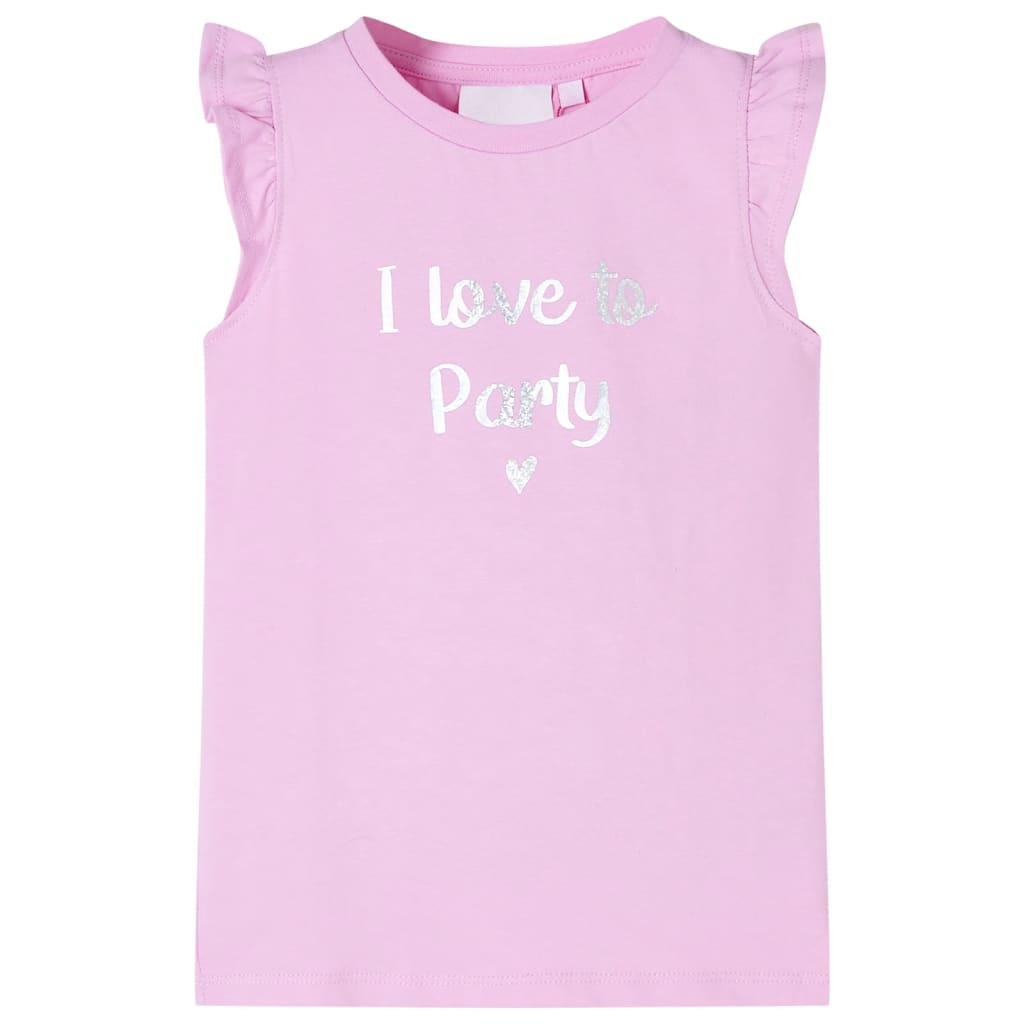 VidaXL Chemise enfant avec volants sur les manches 128 lilas