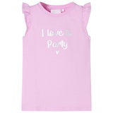 VidaXL Chemise enfant avec volants sur les manches 140 lilas