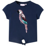 VidaXL Chemise enfant 128 bleu marine