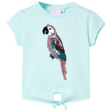 VidaXL Chemise enfant 128 bleu mer clair