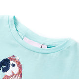 VidaXL Chemise enfant 128 bleu mer clair