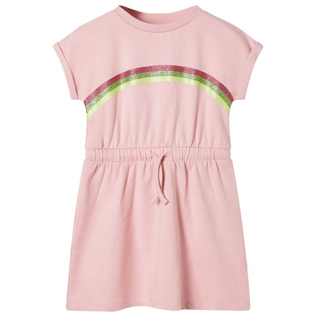 VidaXL Robe enfant avec cordon de serrage 128 rose clair