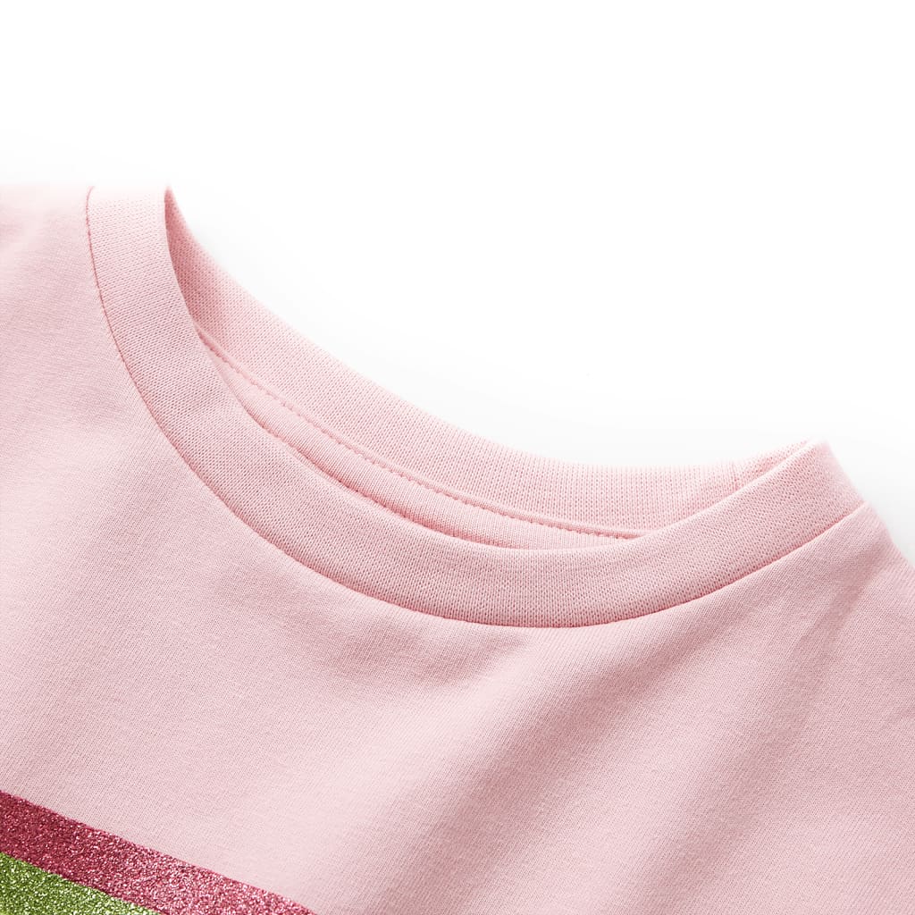 VidaXL Robe enfant avec cordon de serrage 128 rose clair