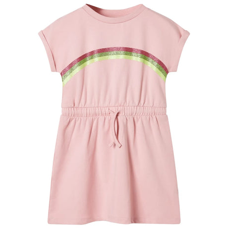 VidaXL Robe enfant avec cordon de serrage 140 rose clair
