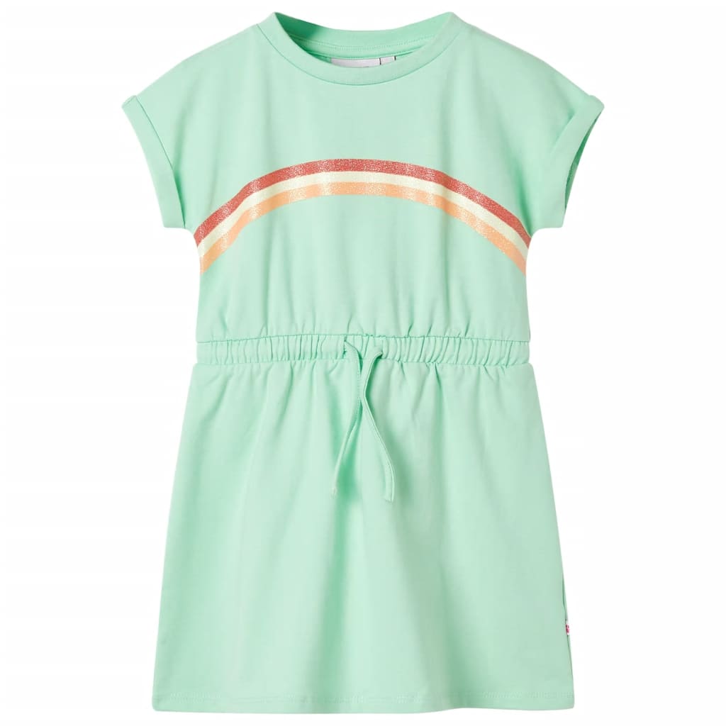 VidaXL Robe enfant avec cordon de serrage 128 vert vif