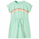 VidaXL Robe enfant avec cordon de serrage 128 vert vif