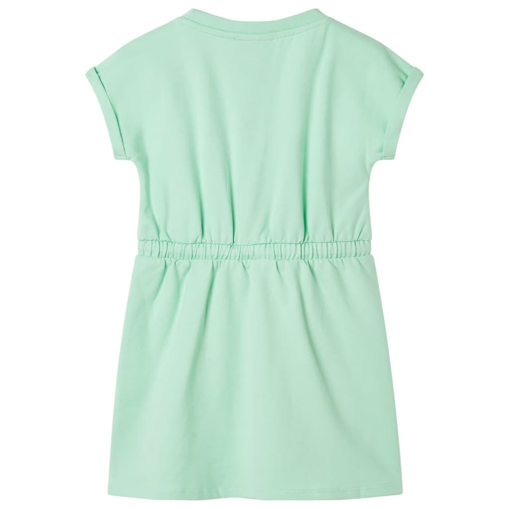 VidaXL Robe enfant avec cordon de serrage 128 vert vif