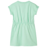 VidaXL Robe enfant avec cordon de serrage 128 vert vif