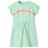 VidaXL robe enfant avec cordon 140 vert vif