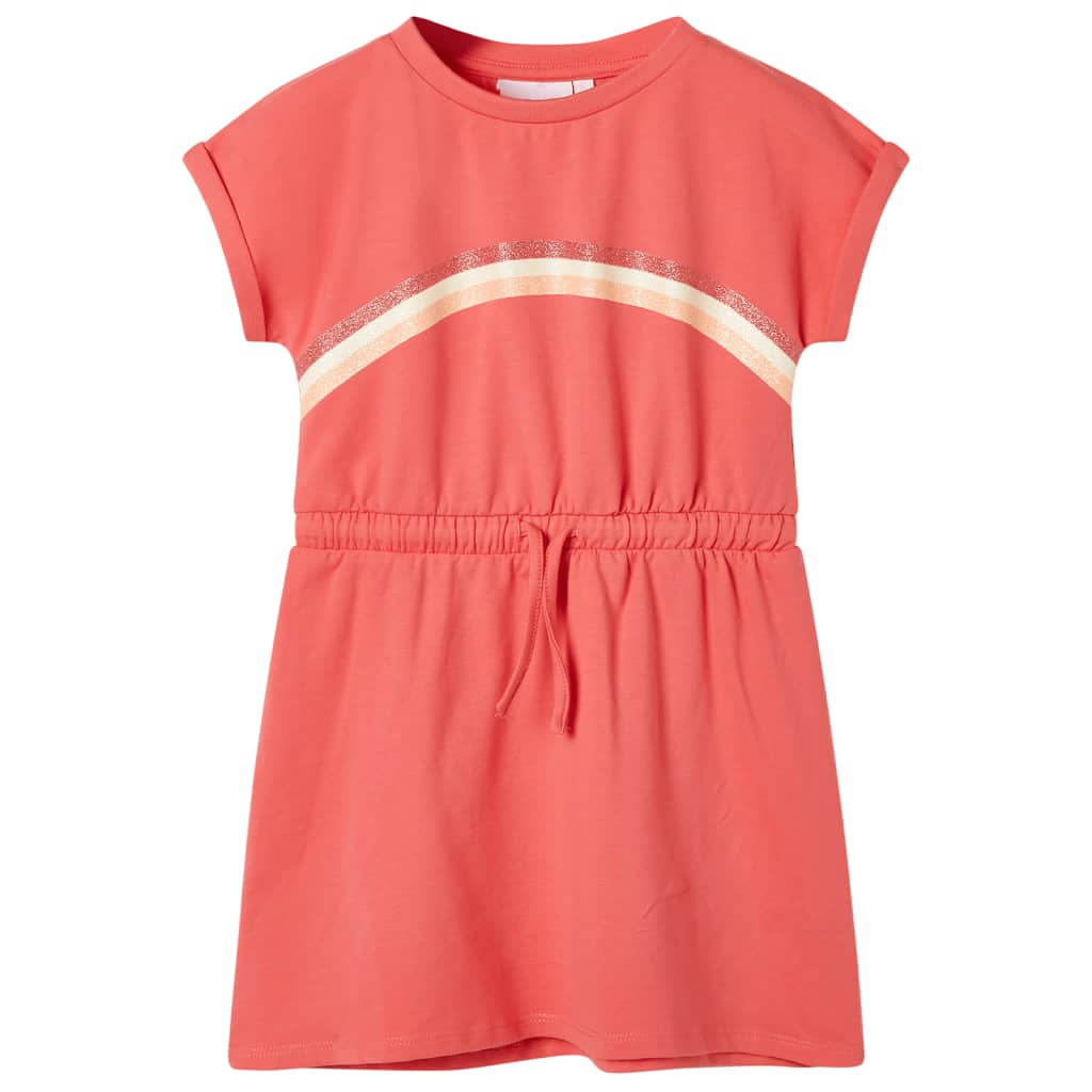 VidaXL robe enfant avec cordon 140 corail