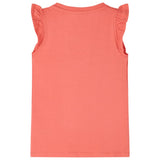 VidaXL Chemise enfant avec volants sur les manches 92 corail