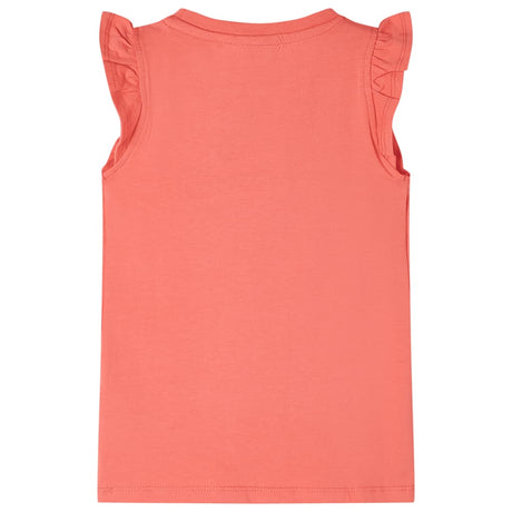 VidaXL Chemise enfant avec volants sur les manches 116 corail