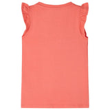 VidaXL Chemise enfant avec volants sur les manches 128 corail