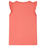 VidaXL Chemise enfant avec volants sur les manches 140 corail