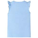 VidaXL Chemise enfant avec volants sur les manches 92 bleu clair