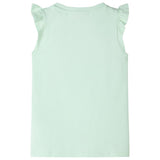 VidaXL Chemise enfant avec volants sur les manches 92 vert tendre