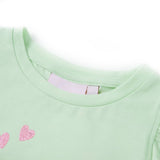 VidaXL Chemise enfant avec volants sur les manches 104 vert tendre