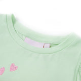 VidaXL Chemise enfant avec volants sur les manches 140 vert tendre