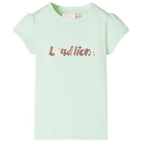 VidaXL Chemise enfant à manches courtes 92 vert tendre