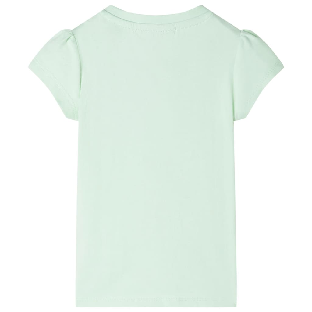 VidaXL Chemise enfant à manches courtes 104 vert tendre