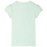 VidaXL Chemise enfant à manches courtes 104 vert tendre