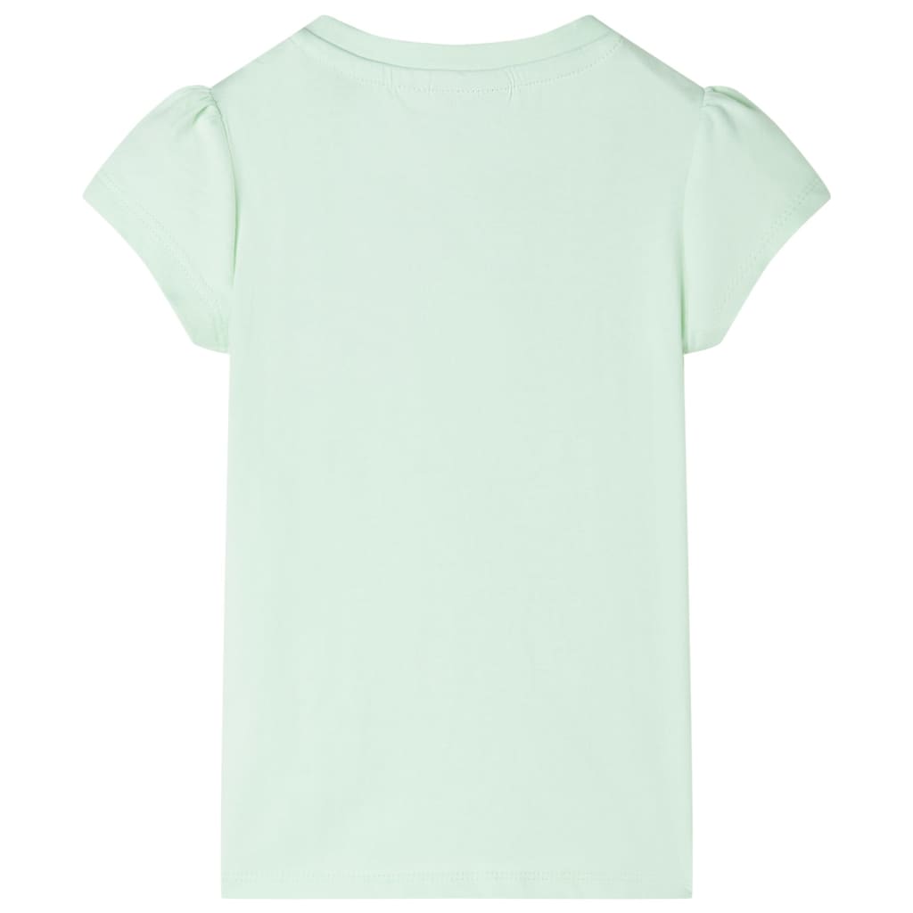 VidaXL Chemise enfant à manches courtes 116 vert tendre