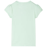 VidaXL Chemise enfant à manches courtes 116 vert tendre
