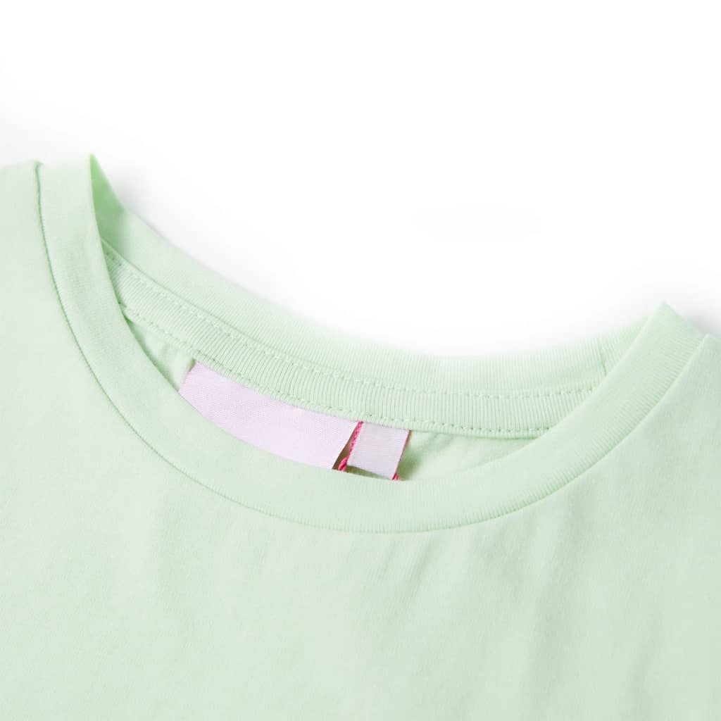 VidaXL Chemise enfant à manches courtes 116 vert tendre
