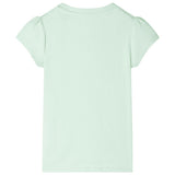VidaXL Chemise enfant à manches courtes 128 vert tendre