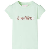 VidaXL Chemise enfant à mancherons 140 vert tendre