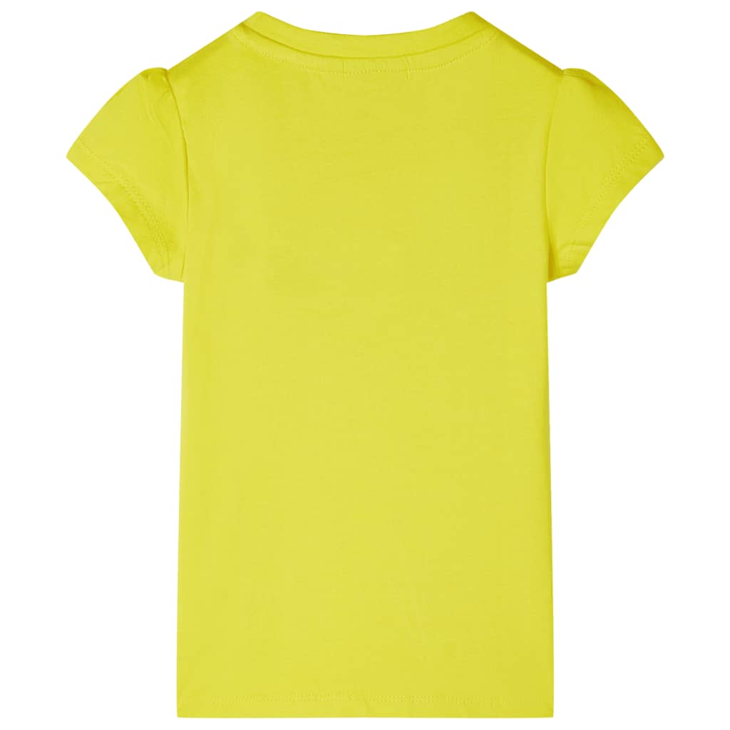 VidaXL Chemise enfant à manches courtes 92 jaune vif