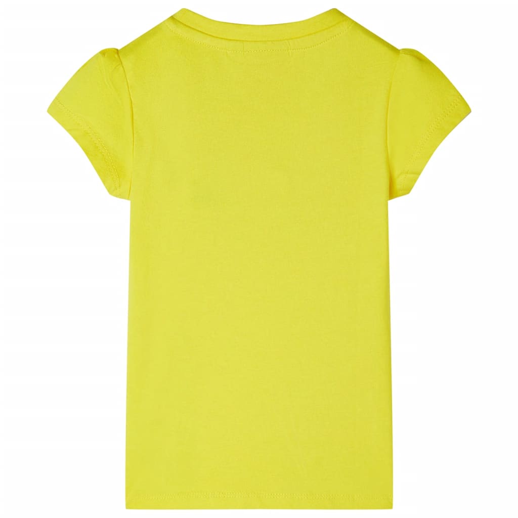 VidaXL Chemise enfant à manches courtes 104 jaune vif