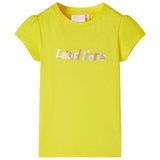 VidaXL Chemise enfant à manches courtes 116 jaune vif