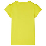 VidaXL Chemise enfant à manches courtes 140 jaune vif